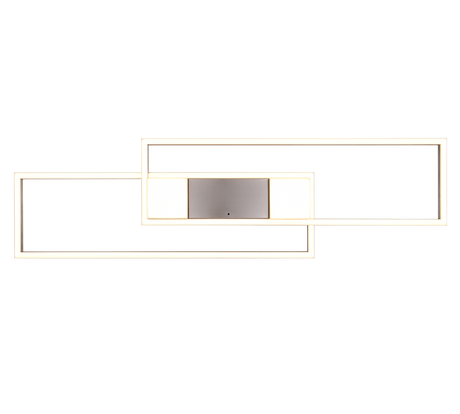 Plafón de techo Trio Albany grande LED níquel mate CCT 100cm 647710407