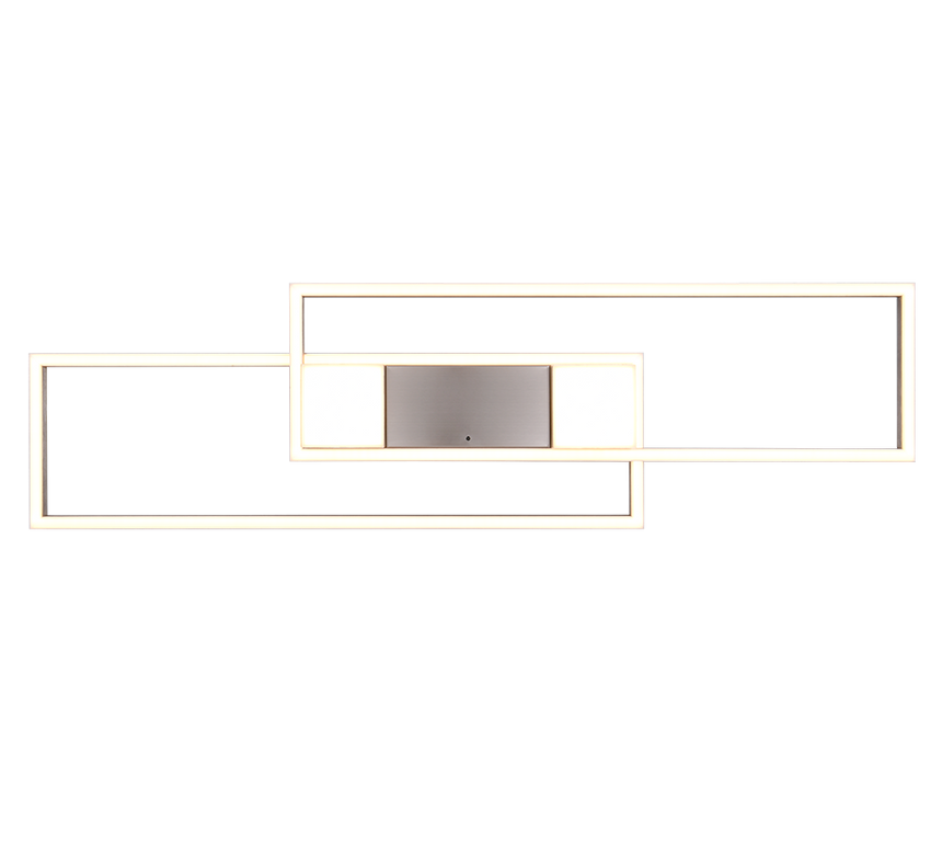 Plafón de techo Trio Albany grande LED níquel mate CCT 100cm 647710407