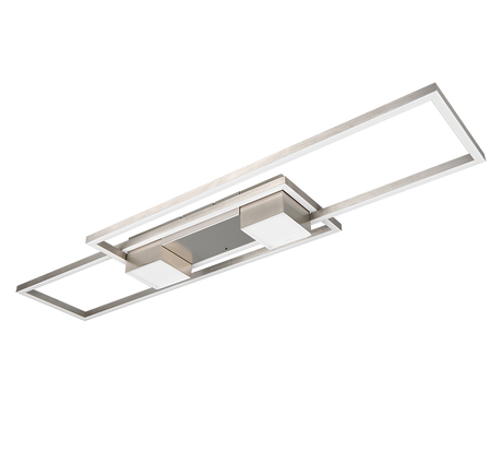 Plafón de techo Trio Albany grande LED níquel mate CCT 100cm 647710407
