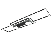 Plafón de techo Trio Albany grande LED negro mate CCT 100cm 647710432
