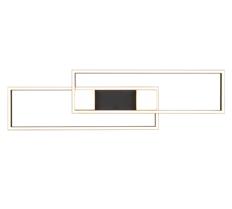 Plafón de techo Trio Albany grande LED negro mate CCT 100cm 647710432