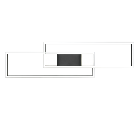 Plafón de techo Trio Albany grande LED negro mate CCT 100cm 647710432