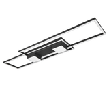 Plafón de techo Trio Albany grande LED negro mate CCT 100cm 647710432