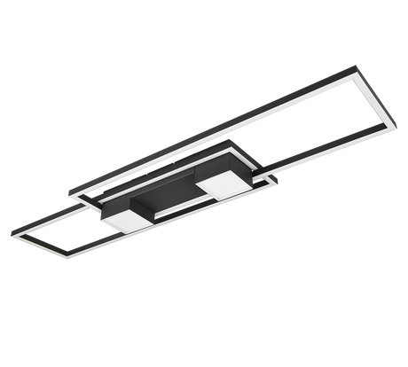 Plafón de techo Trio Albany grande LED negro mate CCT 100cm 647710432
