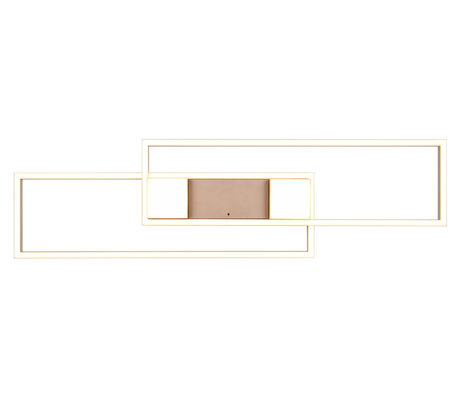 Plafón de techo Trio Albany grande LED marrón café CCT 100cm 647710465
