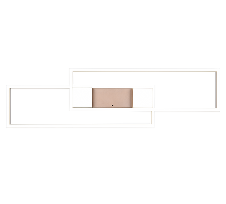 Plafón de techo Trio Albany grande LED marrón café CCT 100cm 647710465