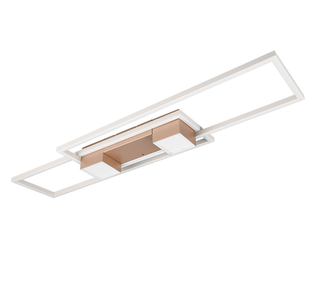 Plafón de techo Trio Albany grande LED marrón café CCT 100cm 647710465