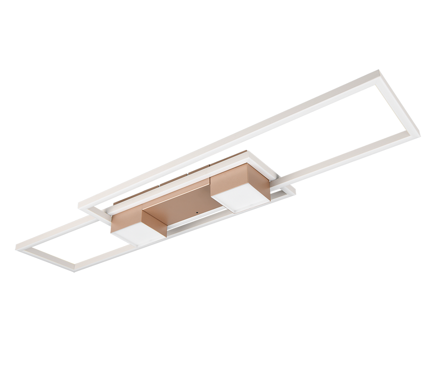 Plafón de techo Trio Albany grande LED marrón café CCT 100cm 647710465