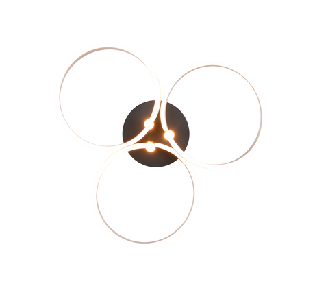 Plafón de techo Trio Caruso LED brushed aluminium Ø65,5cm 648110605