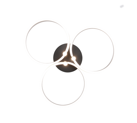 Plafón de techo Trio Caruso LED brushed aluminium Ø65,5cm 648110605