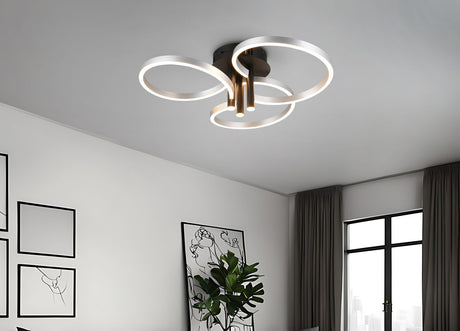Plafón de techo Trio Caruso LED brushed aluminium Ø65,5cm 648110605
