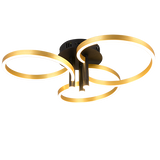 Plafón de techo Trio Caruso LED negro y dorado Ø65,5cm 648110680