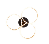 Plafón de techo Trio Caruso LED negro y dorado Ø65,5cm 648110680