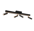 Plafón de techo Trio Zeno grande LED negro mate CCT 133cm 648310532
