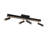Plafón de techo Trio Zeno grande LED negro mate CCT 133cm 648310532