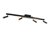 Plafón de techo Trio Zeno grande LED negro mate CCT 133cm 648310532