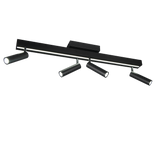 Plafón de techo Trio Zeno grande LED negro mate CCT 133cm 648310532