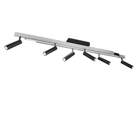 Plafón de techo Trio Zeno grande LED brushed aluminium CCT 180cm 648310705