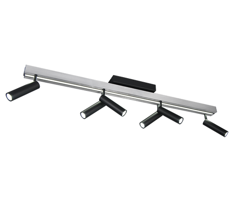 Plafón de techo Trio Zeno grande LED brushed aluminium CCT 180cm 648310705