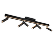 Plafón de techo Trio Zeno grande LED negro mate CCT 180cm 648310732