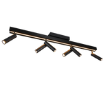 Plafón de techo Trio Zeno grande LED negro mate CCT 180cm 648310732