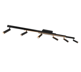 Plafón de techo Trio Zeno grande LED negro mate CCT 180cm 648310732