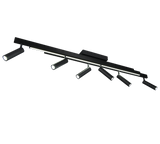 Plafón de techo Trio Zeno grande LED negro mate CCT 180cm 648310732