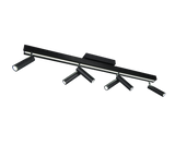Plafón de techo Trio Zeno grande LED negro mate CCT 180cm 648310732
