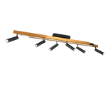 Plafón de techo Trio Zeno grande LED negro y dorado CCT 180cm 648310780