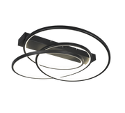 Plafón de techo Trio Darvin LED negro mate 64cm 649110132