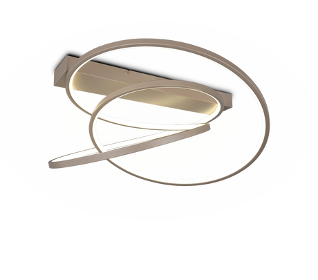 Plafón de techo Trio Darvin LED taupe 64cm 649110141