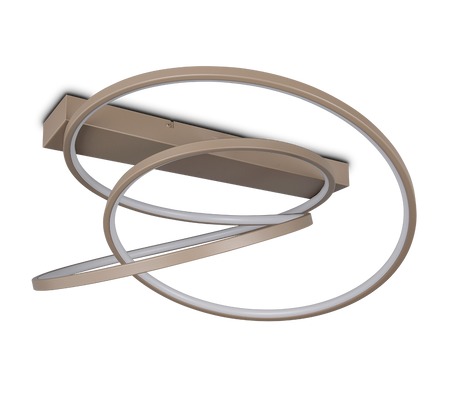 Plafón de techo Trio Darvin LED taupe 64cm 649110141