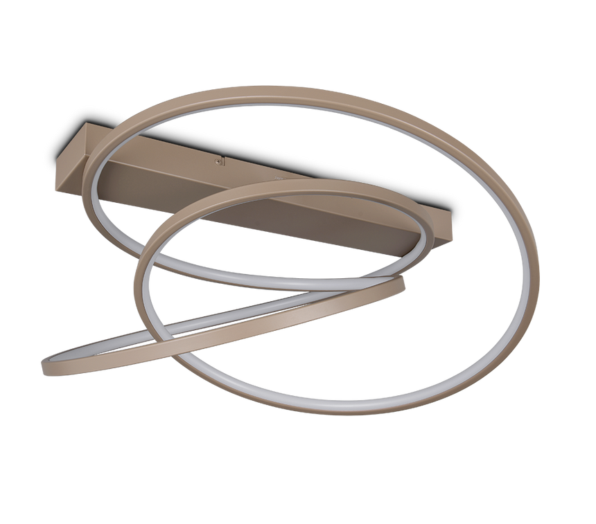Plafón de techo Trio Darvin LED taupe 64cm 649110141
