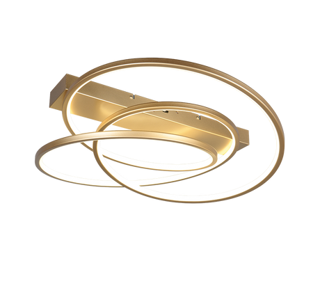 Plafón de techo Trio Darvin LED gold-colored 64cm 649110179