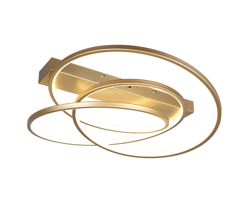 Plafón de techo Trio Darvin LED gold-colored 64cm 649110179