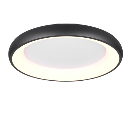 Plafón de techo Trio Cardona LED negro mate regulable Ø62cm 649616032