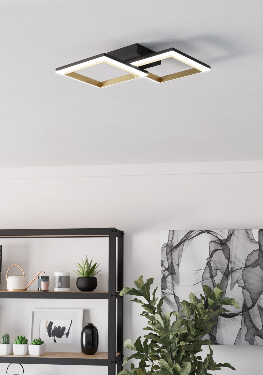 EGLO PLAFON CALLIERA NEGRO 4000K 52X31 EGLO901225