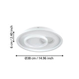 EGLO PLAFON TIRIOLO BL/PLATA 38* EGLO901246