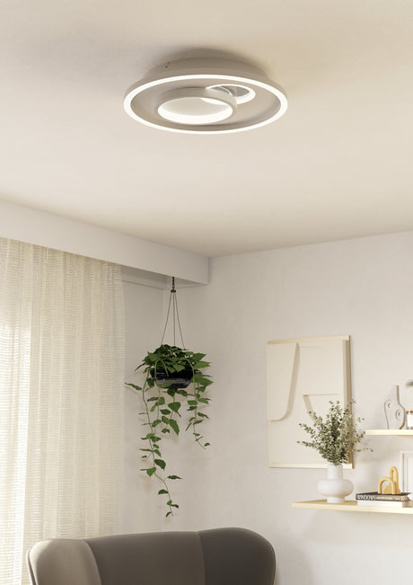 EGLO PLAFON TIRIOLO BL/PLATA 38* EGLO901246