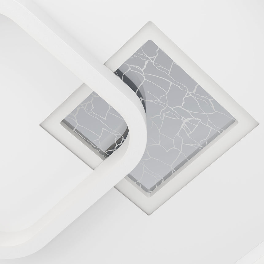 EGLO PLAFON TIRIOLO BL/PLATA CUAD. EGLO901247
