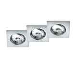 Downlight empotrable foco Trio Jura 3 luces cromo 650000306