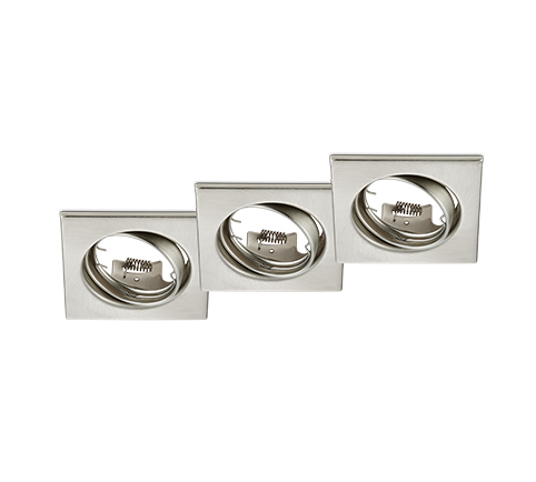 Downlight empotrable foco Trio Jura 3 luces níquel mate 650000307