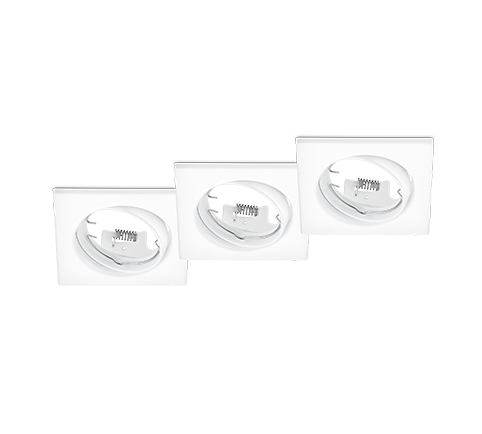 Downlight empotrable foco Trio Jura 3 luces blanco mate 650000331