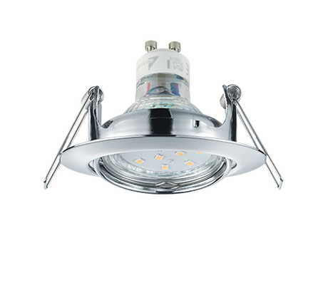 Plafón de techo Trio Jura LED cromo 3000K Ø8,3cm 650100106