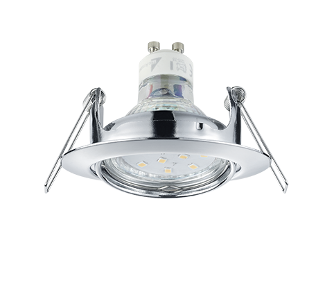 Plafón de techo Trio Jura LED cromo 3000K Ø8,3cm 650100106