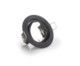 Plafón de techo Trio Jura LED negro mate 3000K Ø8,3cm 650100132