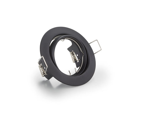 Plafón de techo Trio Jura LED negro mate 3000K Ø8,3cm 650100132