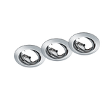 Downlight empotrable foco Trio Jura 3 luces cromo Ø8,3cm 650100306