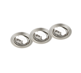 Downlight empotrable foco Trio Jura 3 luces níquel mate Ø8,3cm 650100307