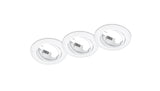 Plafón de techo Trio Jura LED blanco mate 3000K Ø8,3cm 650100331